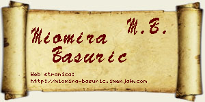 Miomira Basurić vizit kartica
